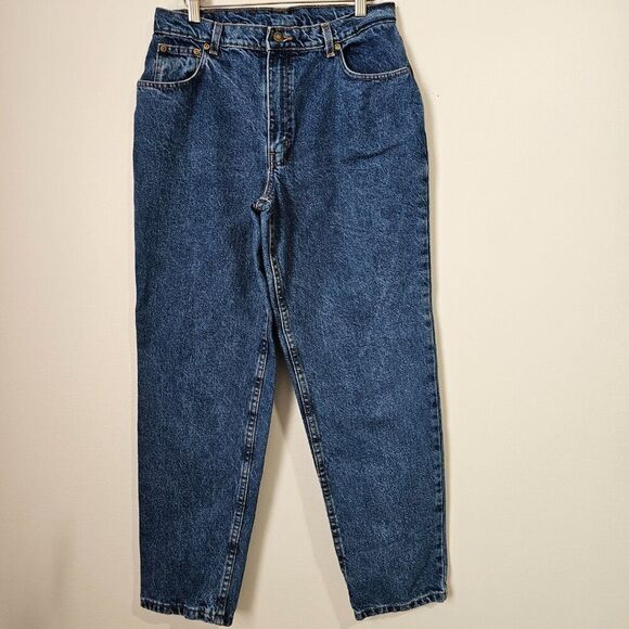EUC VINTAGE OPEN TRAILS HIGH RISE TAPERED JEANS 100% COTTON SIZE 14 MEDIUM - Picture 1 of 15